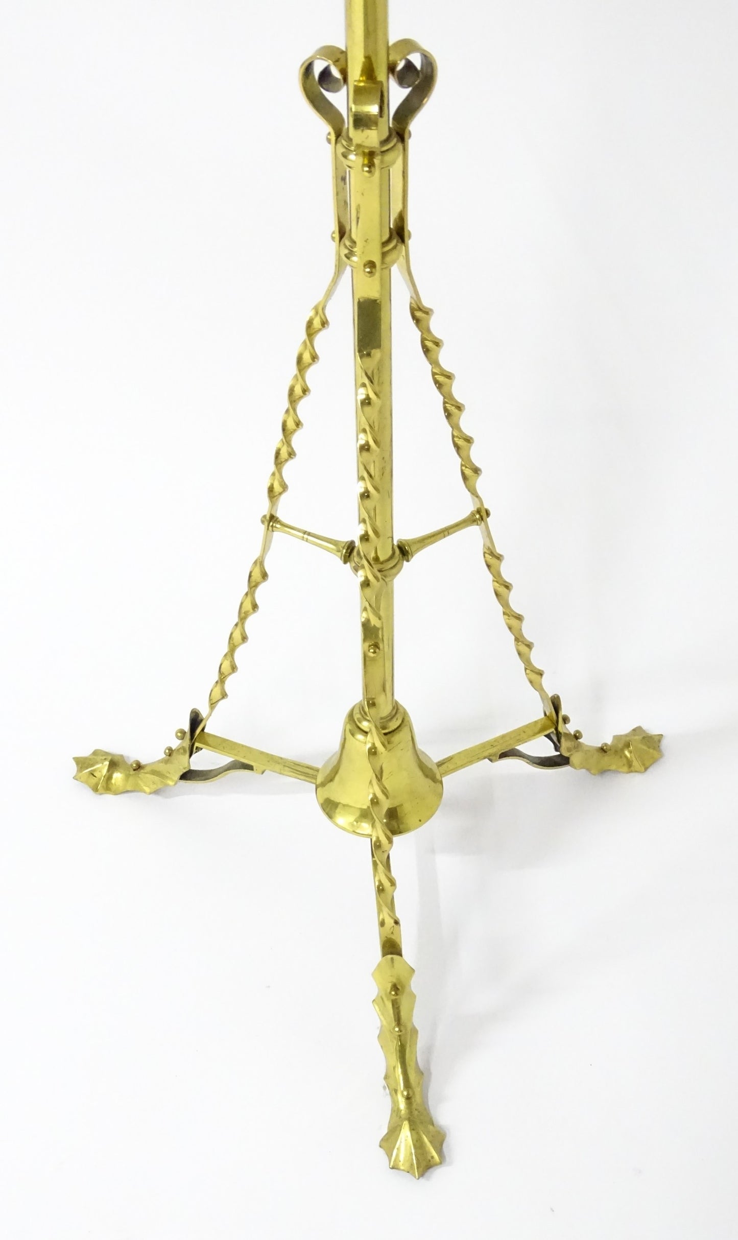 Brass Telescopic Oil Lamp – Rise & Fall Standard Lamp, Victorian Style