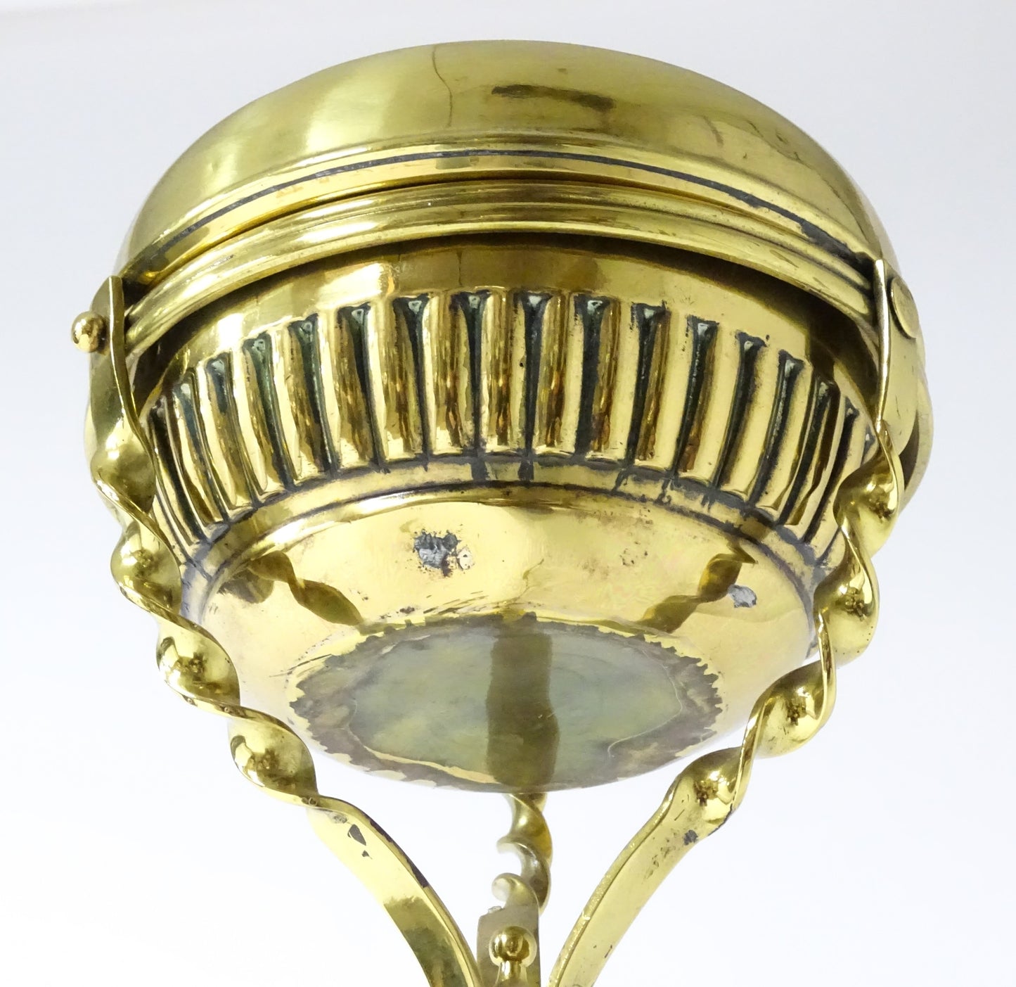 Brass Telescopic Oil Lamp – Rise & Fall Standard Lamp, Victorian Style