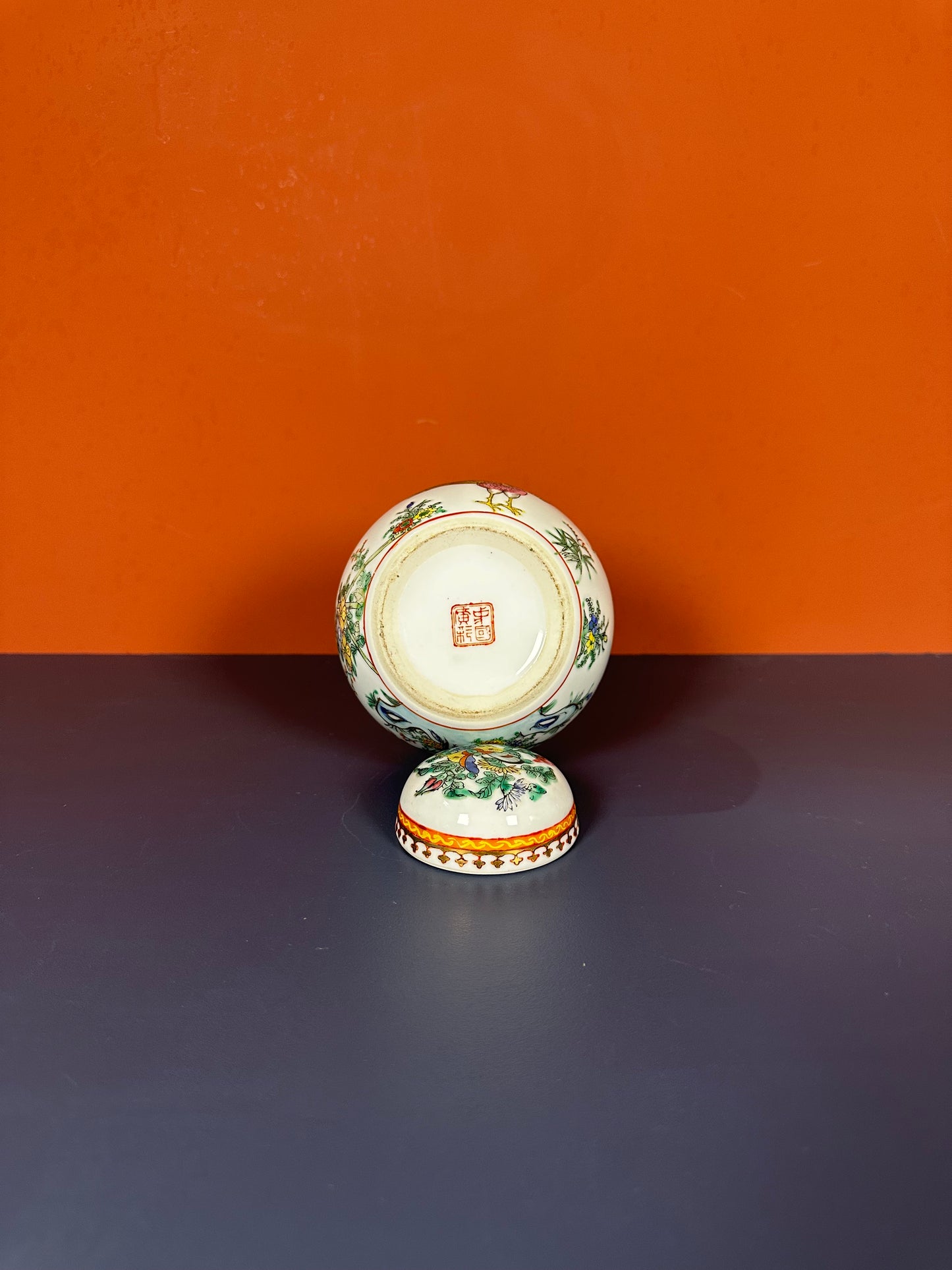 Antique Chinese Ginger Jar – Hand-Painted Floral & Peony Porcelain