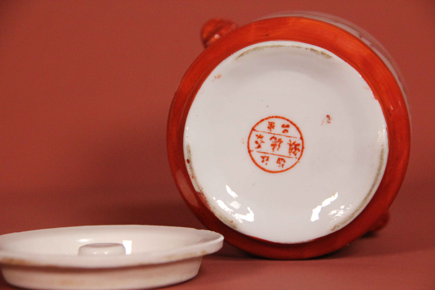 Chinese Porcelain Tea Caddy / Ginger Jar – Hand-Painted Dragon & Phoenix – Qing