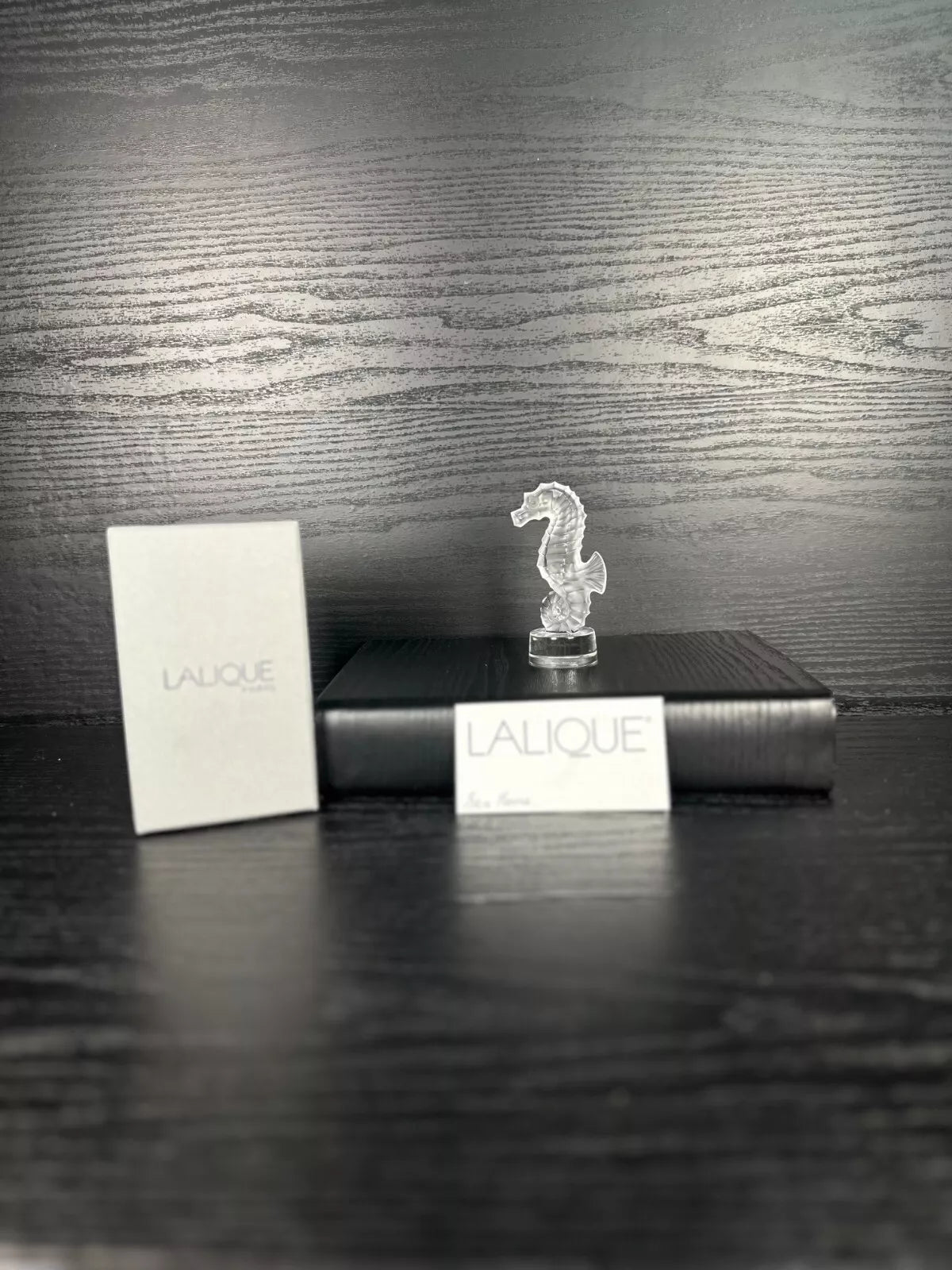 Lalique Crystal Seahorse Figurine – Clear – Signed – Mint Condition