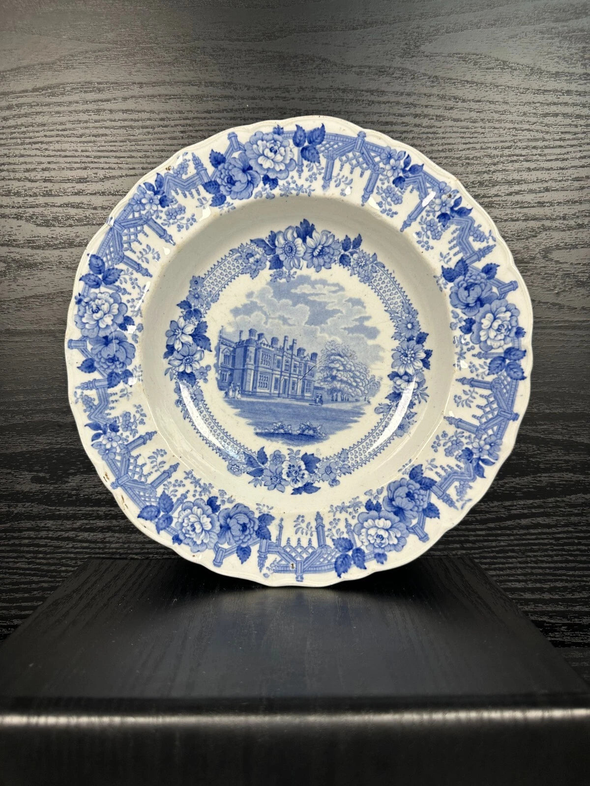 Mason's Patent Ironstone China Plate – Blue & White Chinoiserie Design – Antique