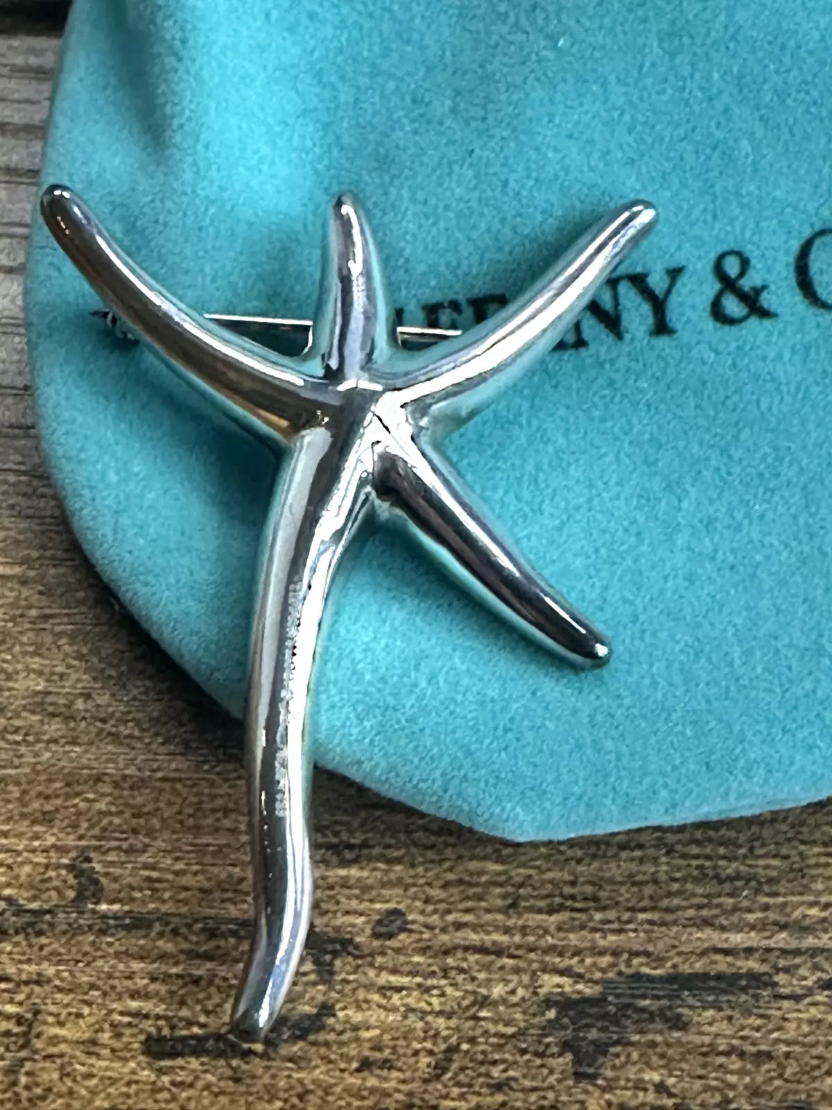 Tiffany & Co. Large Elsa Peretti Starfish Brooch – Sterling Silver, Signed