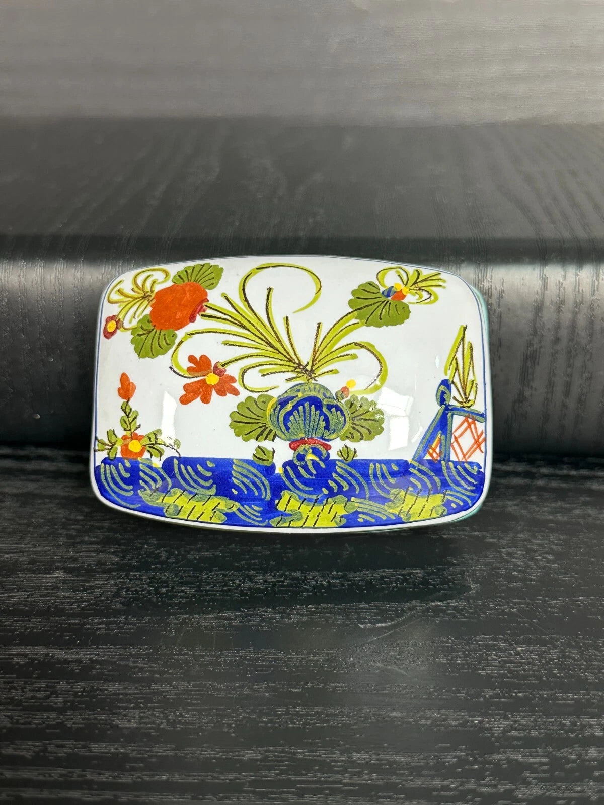 Vintage Ente Ceramica Faenza Trinket Dish – Hand-Painted Italian Pottery