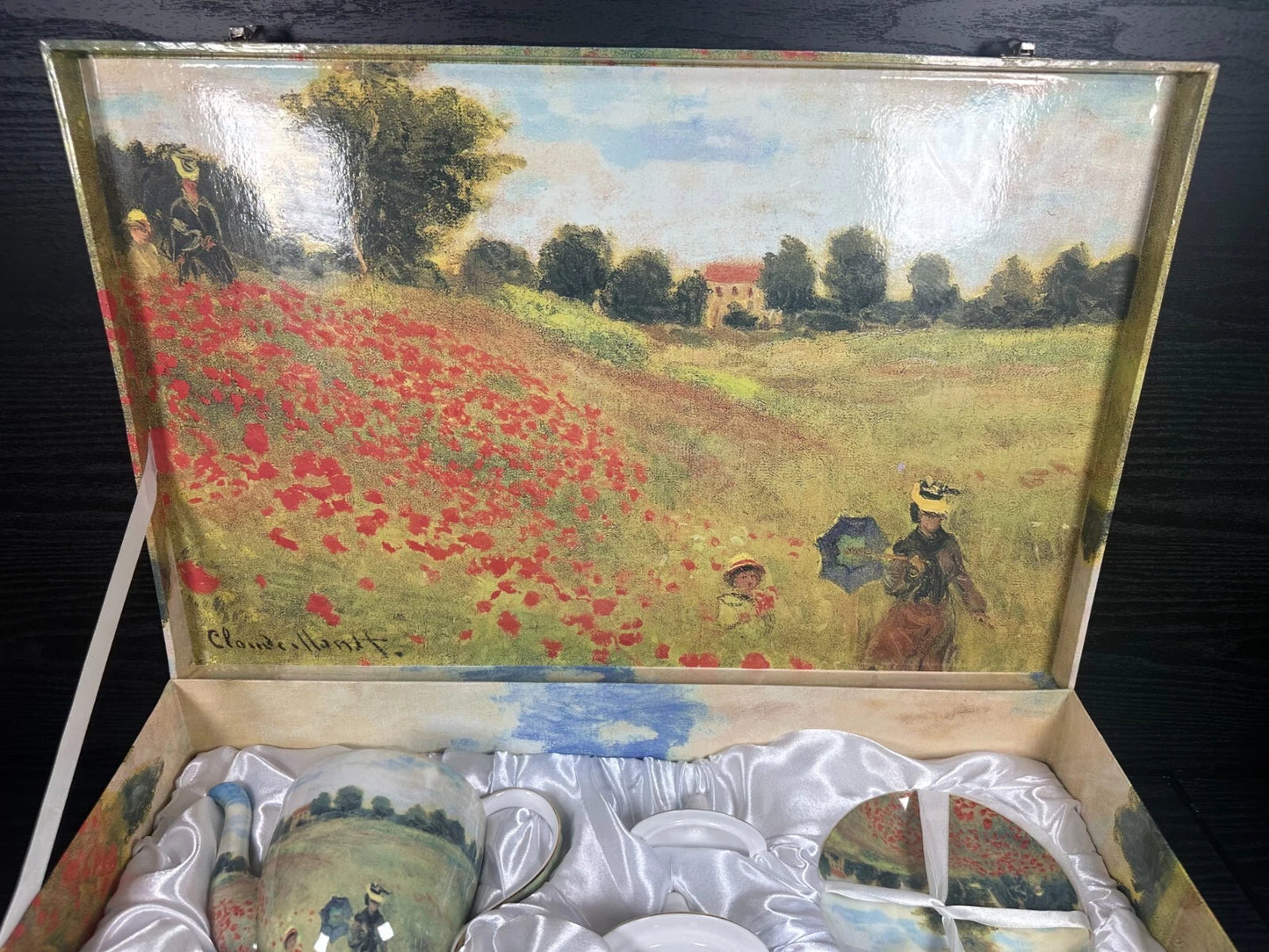 Stechcol Fine Bone China Tea Set – Claude Monet 'Poppy Field' Design – New Boxed