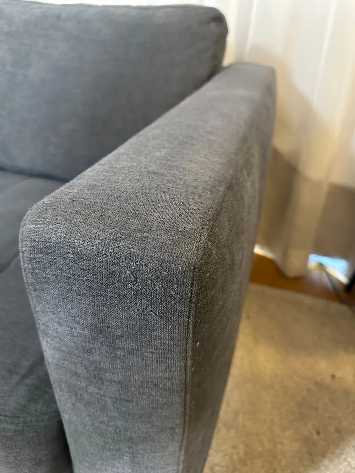 Natuzzi Armchair – Modern Dark Grey Fabric Lounge Chair – Comfortable