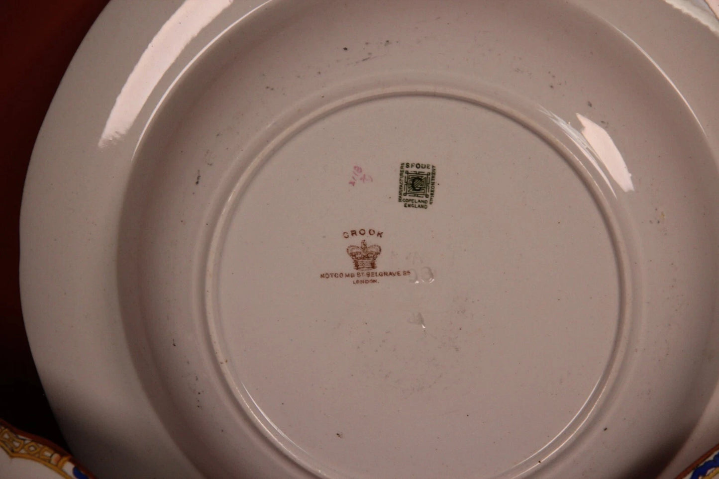 Copeland Spode Peacock Soup Plates x3 – English China Bowls, Crook Belgravia