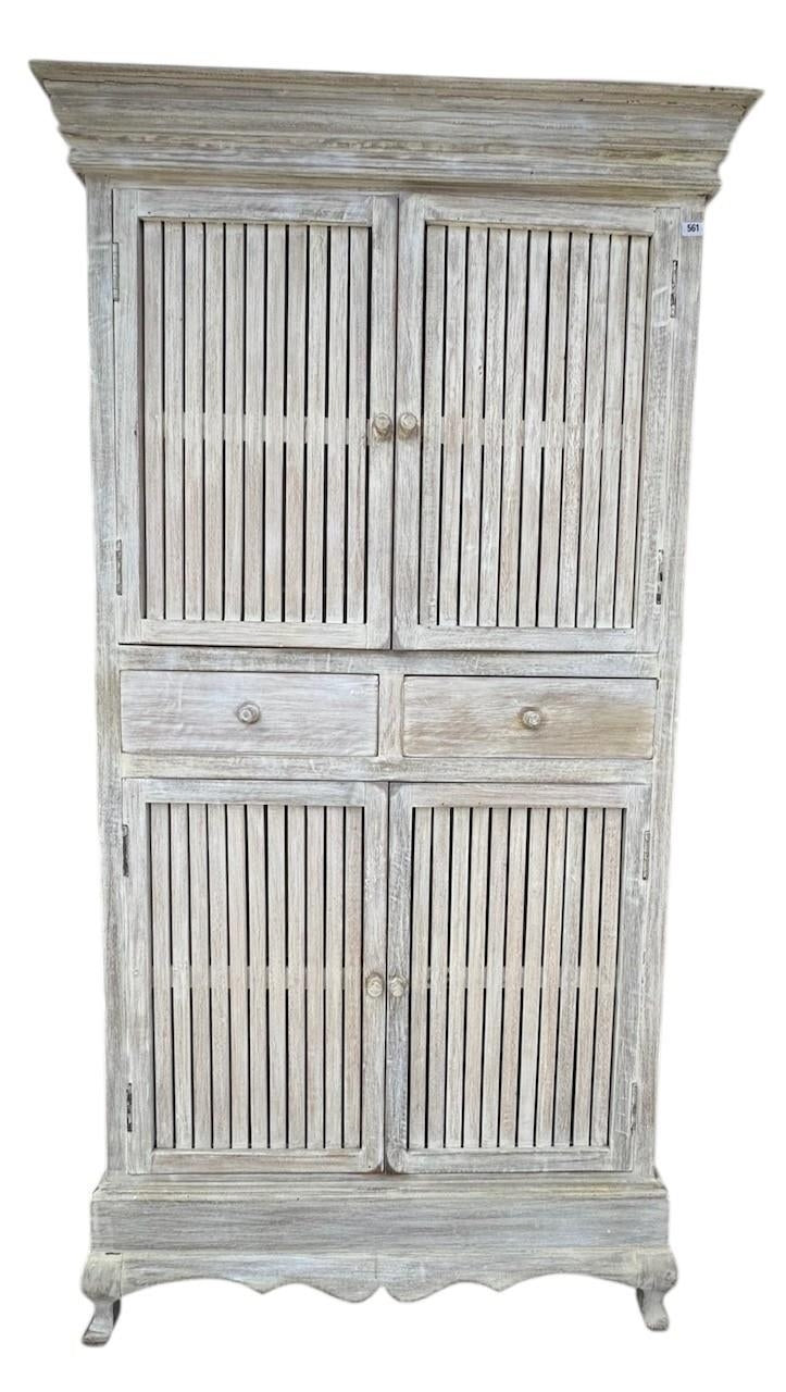 Tall Decorative Painted Kitchen Ladder Cabinet – Farmhouse Style, 200cm