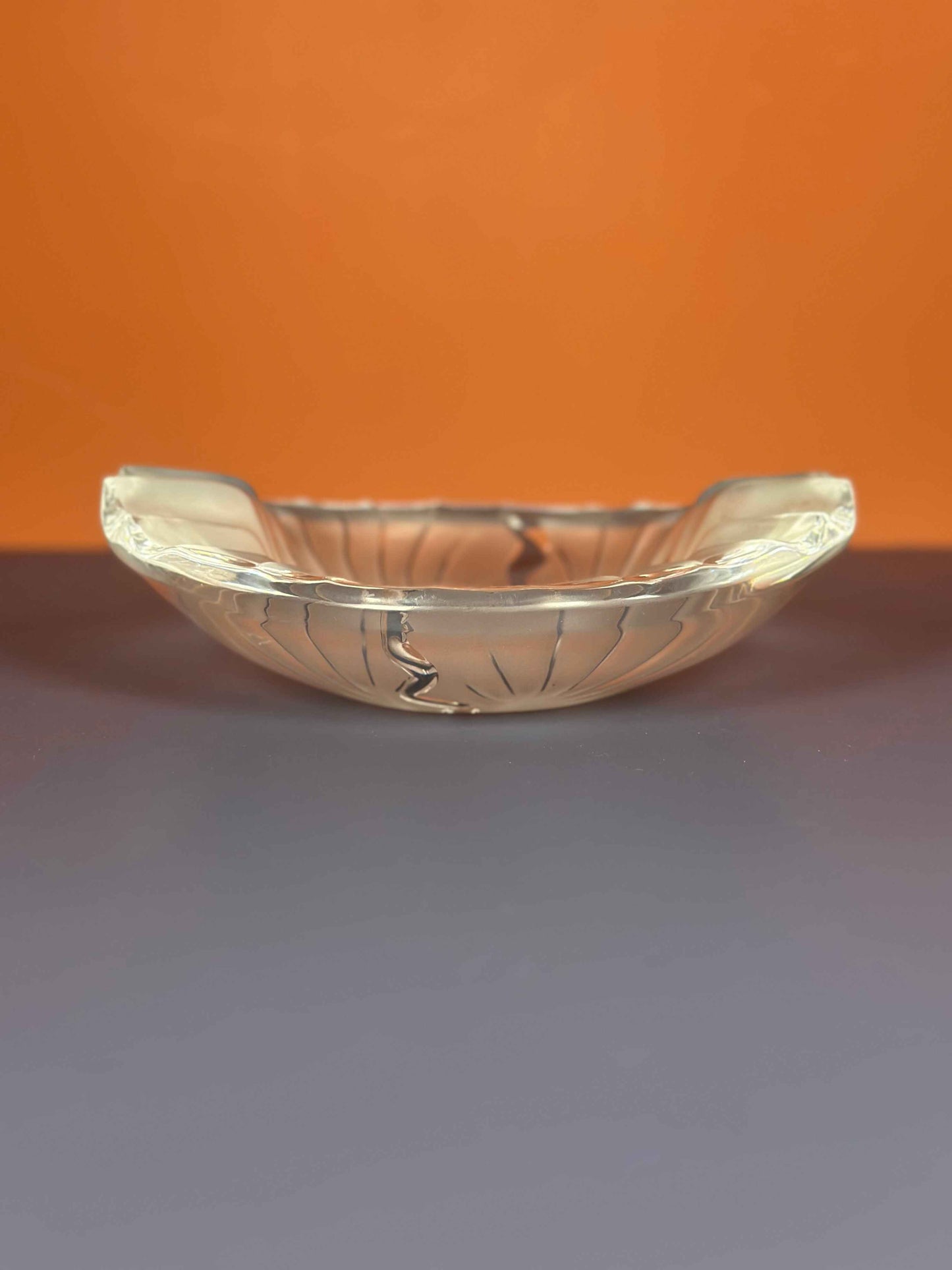 Lalique "Vibration" Crystal Bowl – Signed French Art Glass