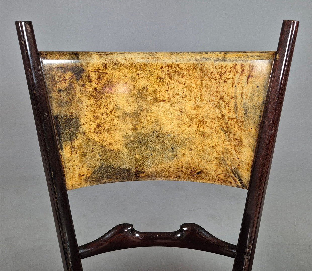Set of 4 Aldo Tura Style High-Back Dining Chairs – Lacquered Goatskin