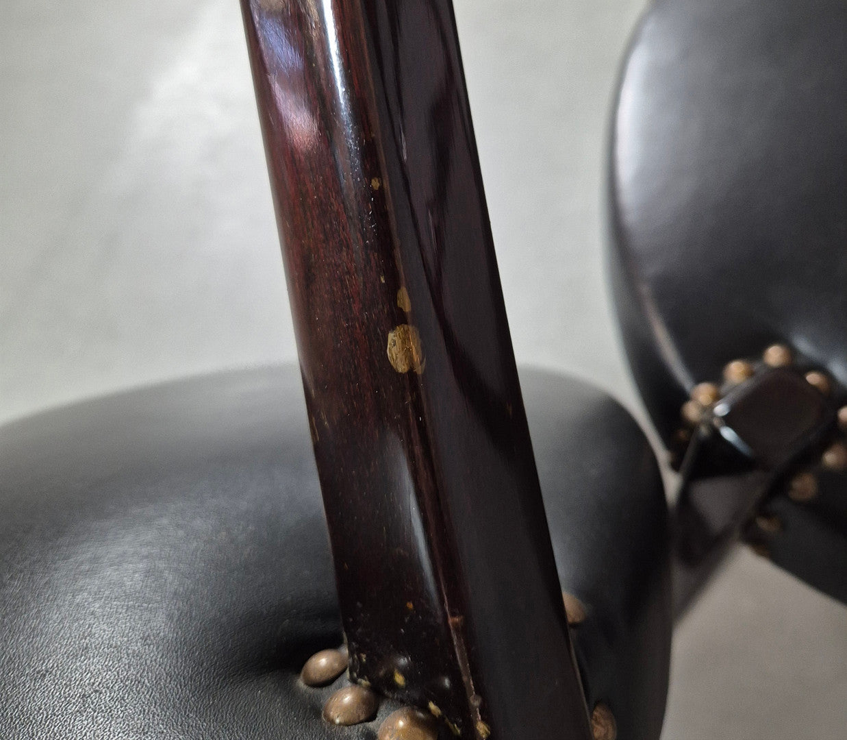 Set of 4 Aldo Tura Style High-Back Dining Chairs – Lacquered Goatskin