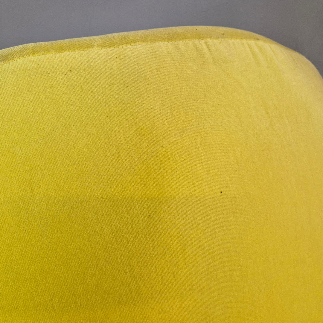 Eero Aarnio Style Bubble Hanging Chair with Yellow Cushions