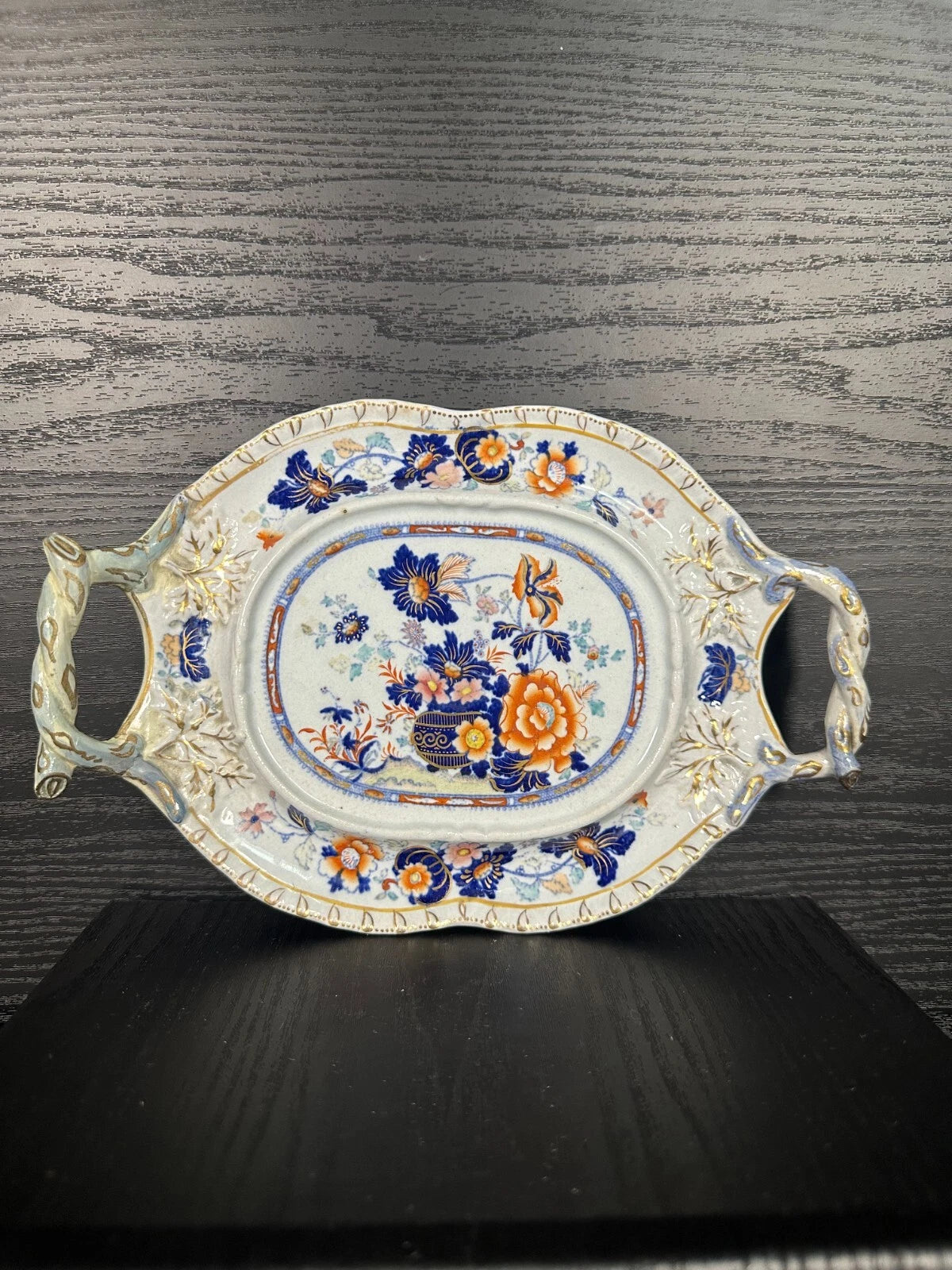 Antique Crown China Imari Tureen with Lid & Underplate – Floral Pattern