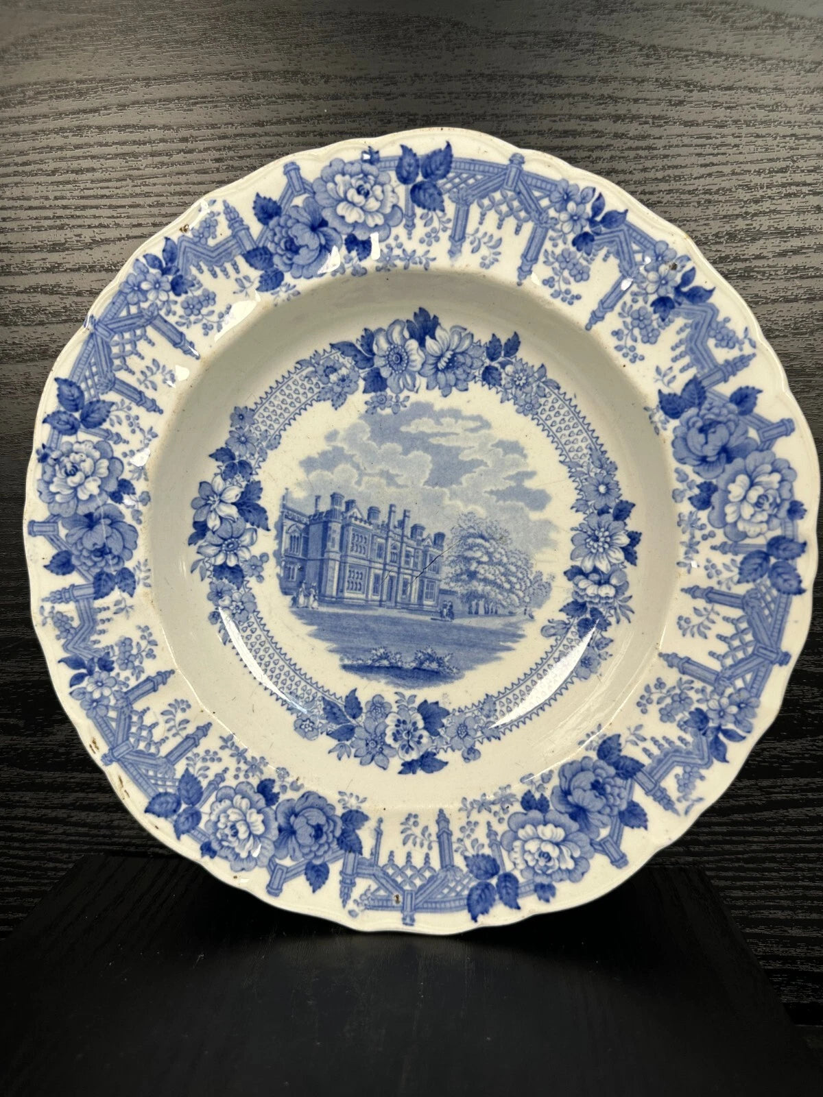 Mason's Patent Ironstone China Plate – Blue & White Chinoiserie Design – Antique
