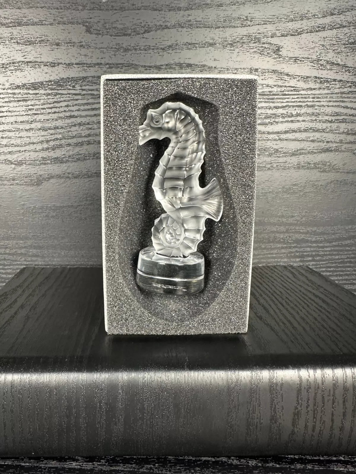 Lalique Crystal Seahorse Figurine – Clear – Signed – Mint Condition