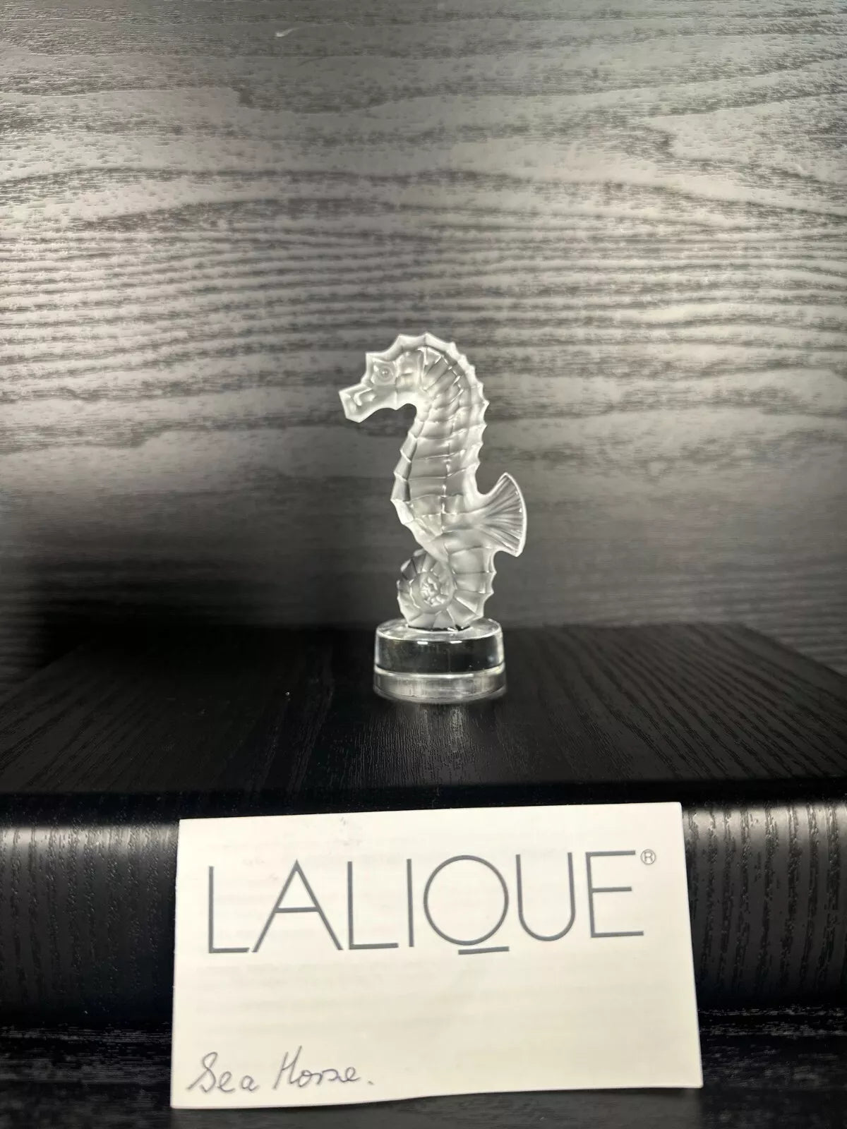 Lalique Crystal Seahorse Figurine – Clear – Signed – Mint Condition