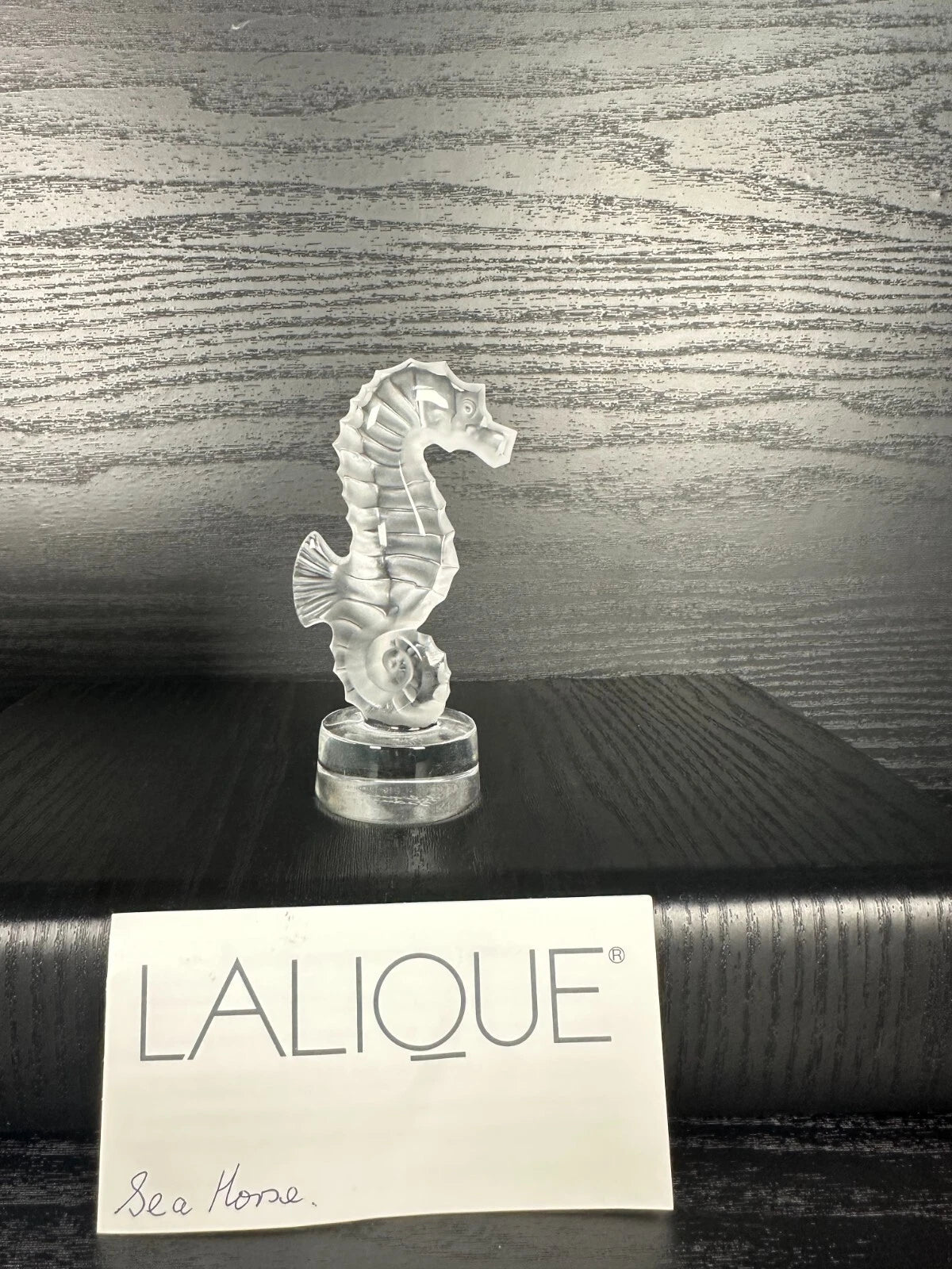Lalique Crystal Seahorse Figurine – Clear – Signed – Mint Condition