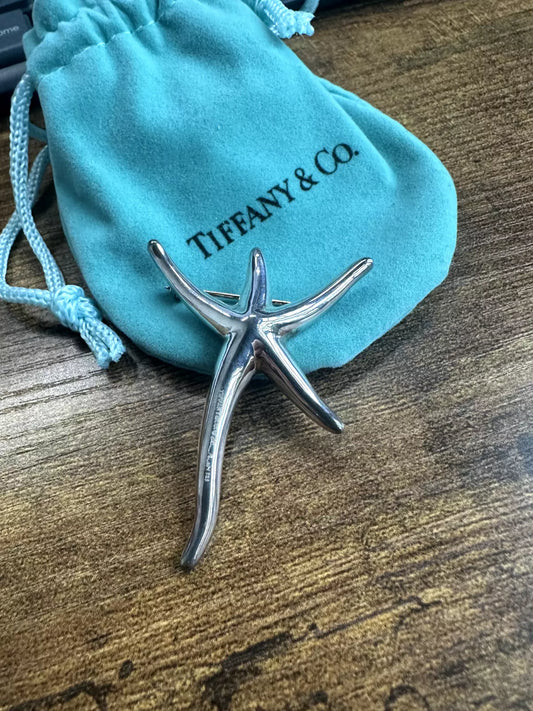 Tiffany & Co. Large Elsa Peretti Starfish Brooch – Sterling Silver, Signed