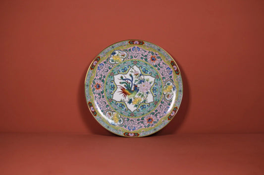 Vintage Chinese Famille Rose Phoenix Plate – Decorative Porcelain