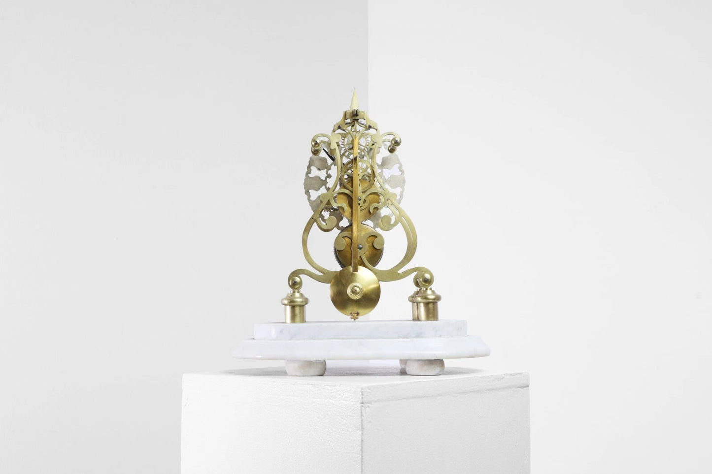 Victorian Skeleton Clock – Beha, Lickert & Schwerer Norwich – Brass Fusee
